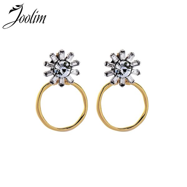 joolim high end clear crystal flower gold color hoop earring design jewelry american earring drop shipping supplier, Golden
joolim high end clear crystal flower gold color hoop earring design jewelry american earring drop shipping supplier, Golden