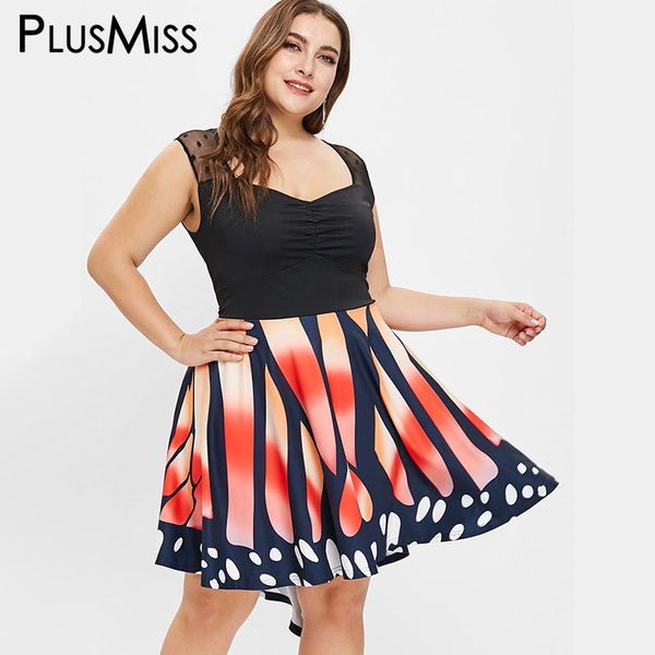 plusmiss plus size 5xl butterfly printed sleeveless party dresses women big size a line mesh lace tank dress xxxxl xxxl xxl, Black;gray
plusmiss plus size 5xl butterfly printed sleeveless party dresses women big size a line mesh lace tank dress xxxxl xxxl xxl, Black;gray