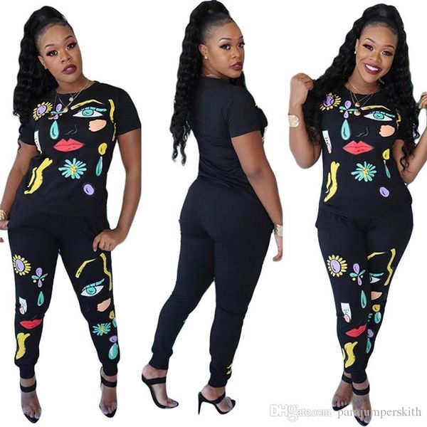 women designer two piece sets fashion printign two piece pants women casual shorts sleeve two piece sets, White
women designer two piece sets fashion printign two piece pants women casual shorts sleeve two piece sets, White