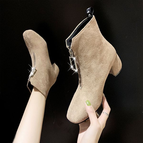 lace up boots women's shoes autumn low heels booties bootee woman 2019 luxury designer booties ladies round toe zipper rock, Black
lace up boots women's shoes autumn low heels booties bootee woman 2019 luxury designer booties ladies round toe zipper rock, Black