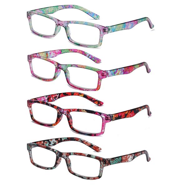 4 pairs fashion ladies reading glasses spring hinge pattern design readers for women, Silver
4 pairs fashion ladies reading glasses spring hinge pattern design readers for women, Silver