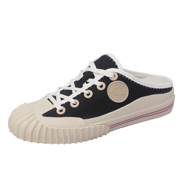 canvas shoes summer new ban tuo xie shell-toe mule baotou lazy sandals outer wear slippers shoes women designers, Black
canvas shoes summer new ban tuo xie shell-toe mule baotou lazy sandals outer wear slippers shoes women designers, Black