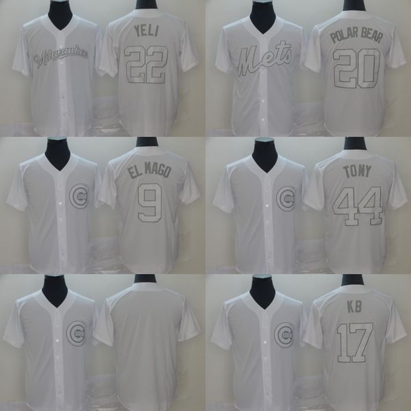 2019 Players Weekend 20 Pete Alonso Polar Bear 9 Javier Baez El Mago 22 Christian Yelich Yeli Bryant KB Rizzo Tony Nickname Baseball Jersey
2019 Players Weekend 20 Pete Alonso Polar Bear 9 Javier Baez El Mago 22 Christian Yelich Yeli Bryant KB Rizzo Tony Nickname Baseball Jersey