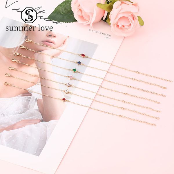 new fashion zirconia gold plated chain charm bracelets for women girl simple square cz bracelets party friendship couple jewerly-y, Black
new fashion zirconia gold plated chain charm bracelets for women girl simple square cz bracelets party friendship couple jewerly-y, Black