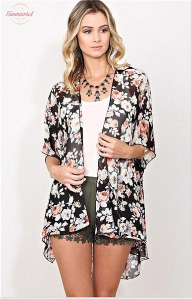 women floral chiffon loose blouse fringe kimono long beach cover up elegant 2020 ladies boho summer holiday clothes, White
women floral chiffon loose blouse fringe kimono long beach cover up elegant 2020 ladies boho summer holiday clothes, White