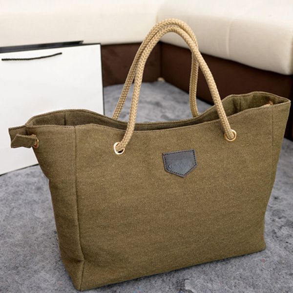 1pc simple women handbag large capacity solid color canvas bag for travel shopping wf 668
1pc simple women handbag large capacity solid color canvas bag for travel shopping wf 668