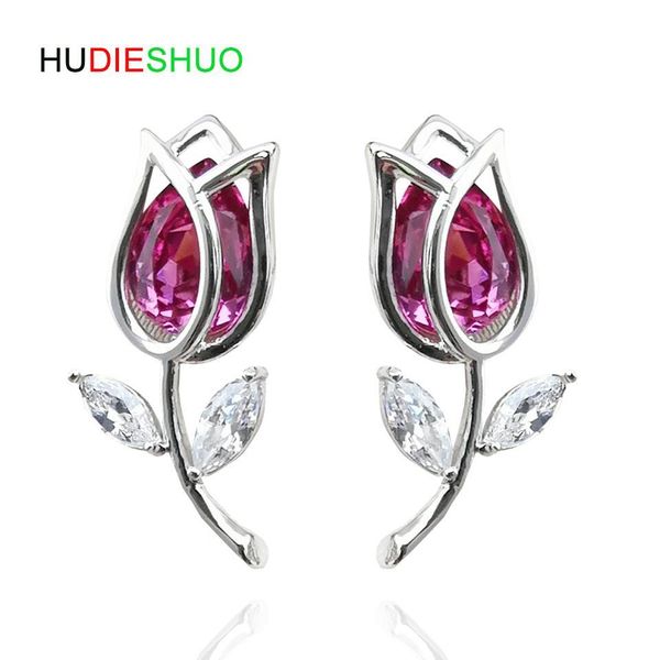 hudieshuo 925 sterling silver rose red crystal stud earrings for women girl cute silver cz jewelry party gift rose earrings t200225, Golden
hudieshuo 925 sterling silver rose red crystal stud earrings for women girl cute silver cz jewelry party gift rose earrings t200225, Golden