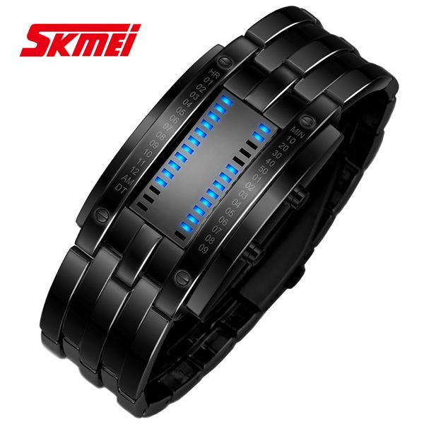skmei fashion creative men's watch luxury alloy brand digital led display digital wristwatches relogio masculino, Slivery;brown
skmei fashion creative men's watch luxury alloy brand digital led display digital wristwatches relogio masculino, Slivery;brown