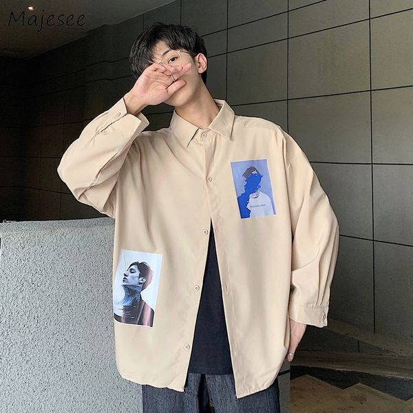men shirts printed leisure bf retro korean style student all-match loose ins harajuku chic trendy daily long sleeve ulzzang new, White;black
men shirts printed leisure bf retro korean style student all-match loose ins harajuku chic trendy daily long sleeve ulzzang new, White;black