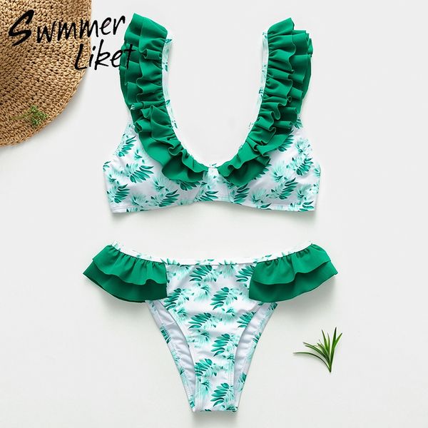 floral print bikini set swimsuit female push up swimwear women 2019 new ruffle biquini bathing suits for swimming wea
floral print bikini set swimsuit female push up swimwear women 2019 new ruffle biquini bathing suits for swimming wea