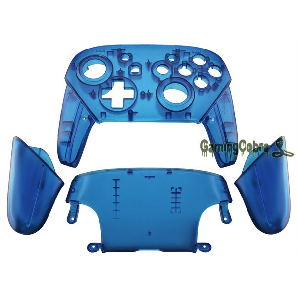 transparent blue faceplate backplate housing shell cover with handles replacement for nintendo switch pro controller
transparent blue faceplate backplate housing shell cover with handles replacement for nintendo switch pro controller