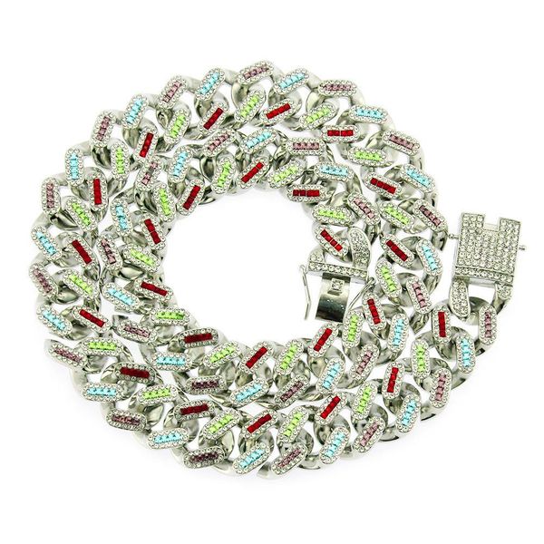 cross-border new accessories hip hop men's domineering exaggerated color diamonds thick cuban chain silver plated necklace bracelet for
cross-border new accessories hip hop men's domineering exaggerated color diamonds thick cuban chain silver plated necklace bracelet for