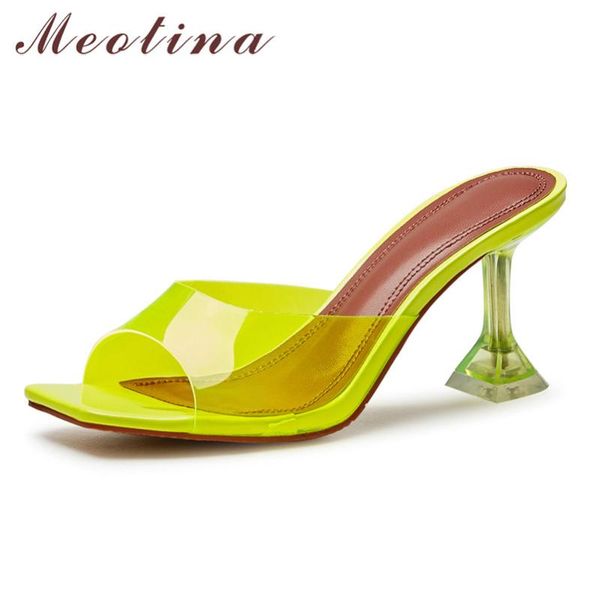 meotina transparent stiletto heel slippers square toe ladies slides high heel women shoes summer sandals yellow large size 40, Black
meotina transparent stiletto heel slippers square toe ladies slides high heel women shoes summer sandals yellow large size 40, Black