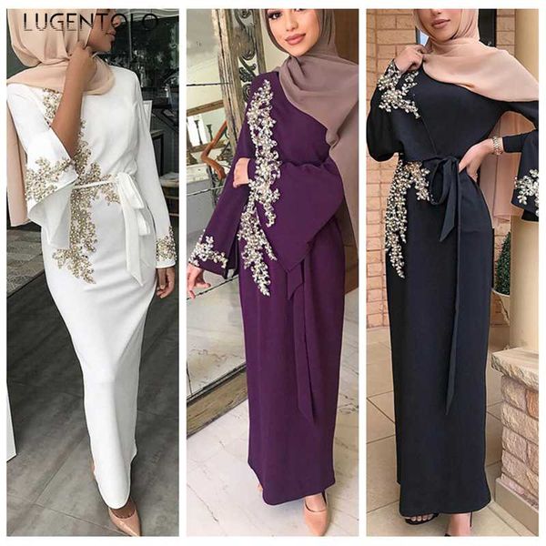 lugentolo women long dress fashion muslim arab pearl dresses dinner party plus size loose casual elegant female maxi dress, Black;gray
lugentolo women long dress fashion muslim arab pearl dresses dinner party plus size loose casual elegant female maxi dress, Black;gray