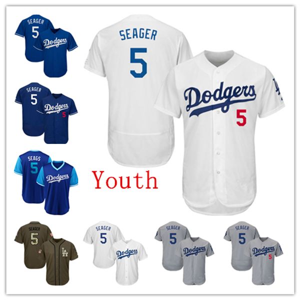 Молодежь Детей Бейсбол Лос-Анджелес Доджерс Кофта 5 Кори Сигер Джерси Белый Синий
Молодежь Детей Бейсбол Лос-Анджелес Доджерс Кофта 5 Кори Сигер Джерси Белый Синий