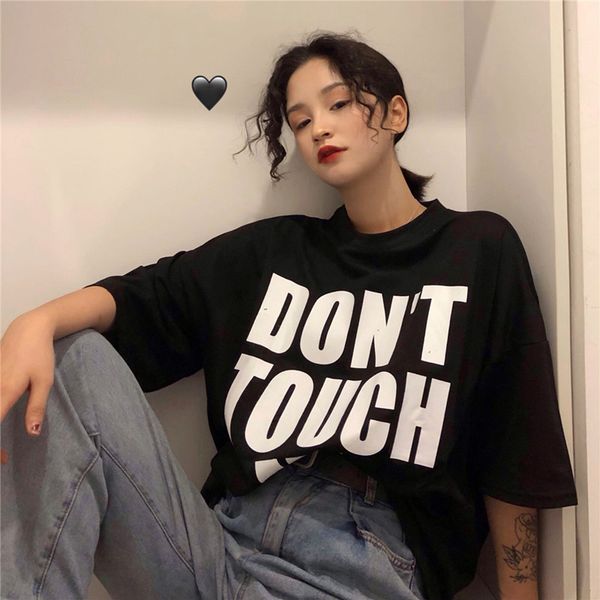 2 colors 2019 spring and summer korean style loose letter print o neck short sleeve t-shirts womens tee shirt femme (m2855, White
2 colors 2019 spring and summer korean style loose letter print o neck short sleeve t-shirts womens tee shirt femme (m2855, White