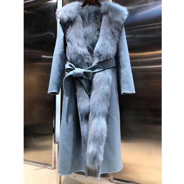11.29 pie overcome women winter new import fashion hooded double wool real fur coat lining fur coat, Black
11.29 pie overcome women winter new import fashion hooded double wool real fur coat lining fur coat, Black
