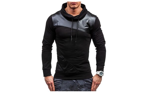 весна мужской pu лоскутной толстовки с длинным рукавом с капюшоном casual male одежды straight пуловер панели homme толстовка, Black
весна мужской pu лоскутной толстовки с длинным рукавом с капюшоном casual male одежды straight пуловер панели homme толстовка, Black