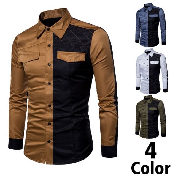 Mens Casual Shirt Spring and Autumn Male Colorblock Long Sleeve Shirt Slim Large Size Shirt Asian Size M-3XL
Mens Casual Shirt Spring and Autumn Male Colorblock Long Sleeve Shirt Slim Large Size Shirt Asian Size M-3XL