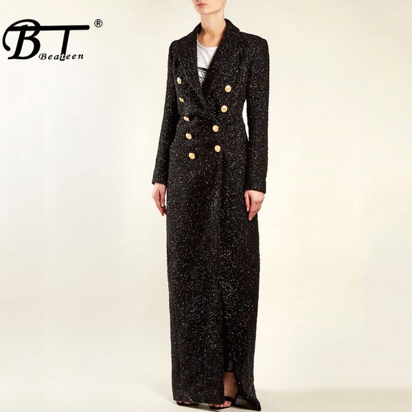 beateen black winter full wool coat double breasted slim solid full length office lady party warm outwear 2018
beateen black winter full wool coat double breasted slim solid full length office lady party warm outwear 2018