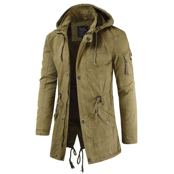 men's parka 2019 slim jacket solid color casual hooded long windbreaker coat men parkas outerwear, Black
men's parka 2019 slim jacket solid color casual hooded long windbreaker coat men parkas outerwear, Black