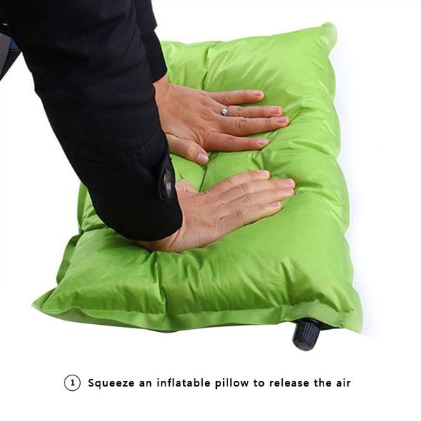 good outdoor automatic inflatable pillow camping pillow inflatable travel large portable w8 im im
