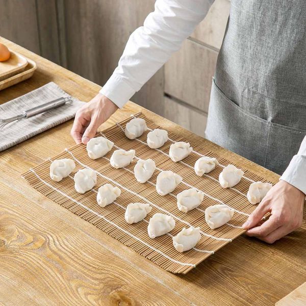 1pc bamboo dumpling curtain natural bamboo sushi dumplings curtain square mat kitchen supplies
1pc bamboo dumpling curtain natural bamboo sushi dumplings curtain square mat kitchen supplies