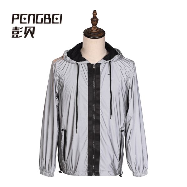 20193m full reflective hooded trench coat stylish stitching reflective jacket, Tan;black
20193m full reflective hooded trench coat stylish stitching reflective jacket, Tan;black