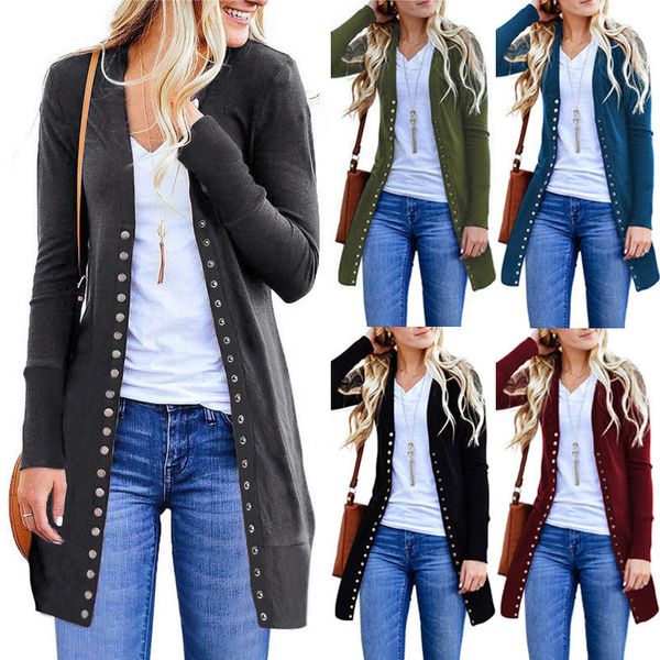 2019 new women spring autumn button knitted cardigan ladies casual long sleeves outwear overcoat, Black;brown
2019 new women spring autumn button knitted cardigan ladies casual long sleeves outwear overcoat, Black;brown
