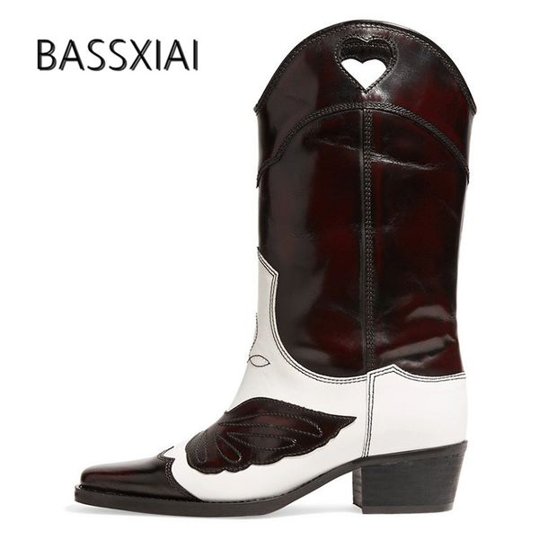 new arrival retro real leather ankle boots women pointed toe embroidery mixed color low heel boots women cowboy for, Black
new arrival retro real leather ankle boots women pointed toe embroidery mixed color low heel boots women cowboy for, Black