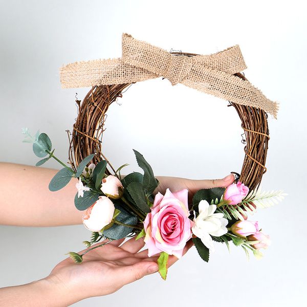 artificial rose flower wreath with linen bowknot home decorations accessories wedding party decoration artificial hanging wall rose wreath
artificial rose flower wreath with linen bowknot home decorations accessories wedding party decoration artificial hanging wall rose wreath