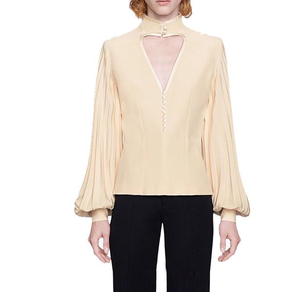 runway brand blouse women 2020 vintage heart hollow out lantern pleated long sleeve corset shirt beige ropa para mujer, White
runway brand blouse women 2020 vintage heart hollow out lantern pleated long sleeve corset shirt beige ropa para mujer, White