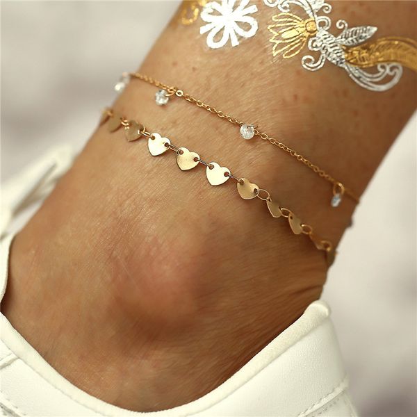 modyle 2pcs/set gold color heart anklets for women bohemian cz stone boho jewelry, Red;blue
modyle 2pcs/set gold color heart anklets for women bohemian cz stone boho jewelry, Red;blue
