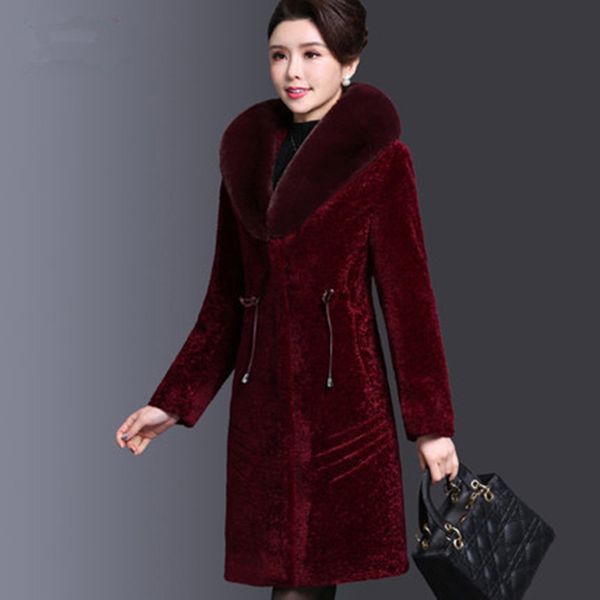 women's fur & faux middle aged women coats winter long parka jackts plus for collar warm jackets wool 2021 as155, Black
women's fur & faux middle aged women coats winter long parka jackts plus for collar warm jackets wool 2021 as155, Black