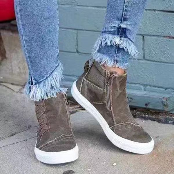 wenyujh autumn women canvas zipper slip on sneakers woman vulcaninsed shoes sewing flats ladies platform dropshipping, Black
wenyujh autumn women canvas zipper slip on sneakers woman vulcaninsed shoes sewing flats ladies platform dropshipping, Black