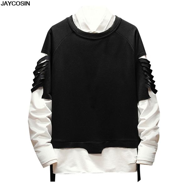 klv jackets autumn new hip hop men sweatshirt fashion fake two-piece design warm pullover mens casual streetwear 9101, Black
klv jackets autumn new hip hop men sweatshirt fashion fake two-piece design warm pullover mens casual streetwear 9101, Black