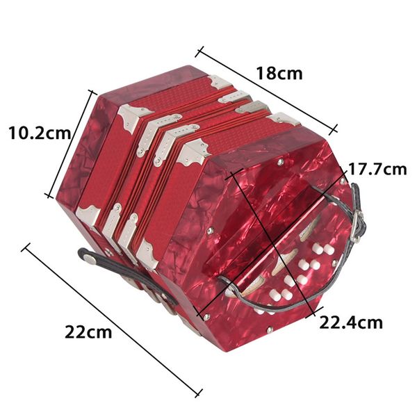 abld-concertina accordion 20-button 40-reed anglo style with carrying bag and adjustable hand strap
abld-concertina accordion 20-button 40-reed anglo style with carrying bag and adjustable hand strap