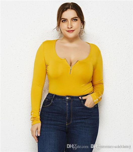 plus size scoop neck womens designer tshirts zipper button long sleeve tees fashion casual women clothing, White
plus size scoop neck womens designer tshirts zipper button long sleeve tees fashion casual women clothing, White