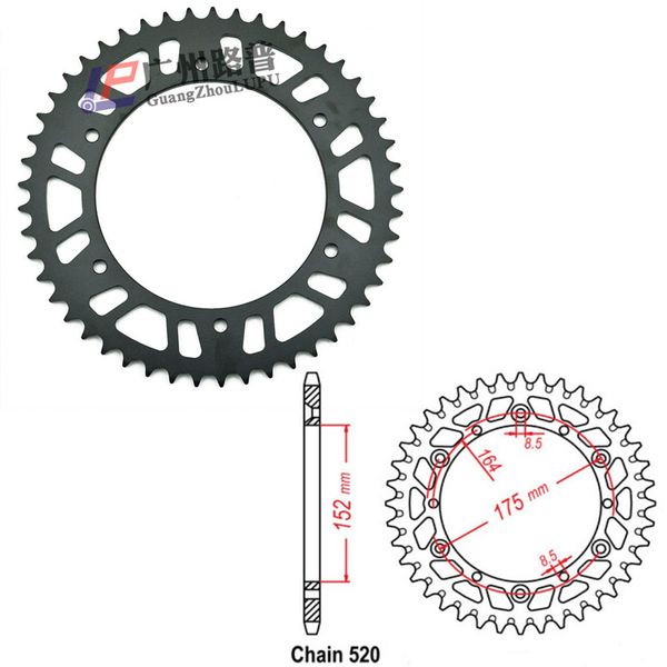 motorcycle rear sprocket 520 48t 49t 50t 51t 52t for yamaha yz465 yz490 wr500-r250 wr500 wr400 wr250 wr200 yz125 wr250
motorcycle rear sprocket 520 48t 49t 50t 51t 52t for yamaha yz465 yz490 wr500-r250 wr500 wr400 wr250 wr200 yz125 wr250