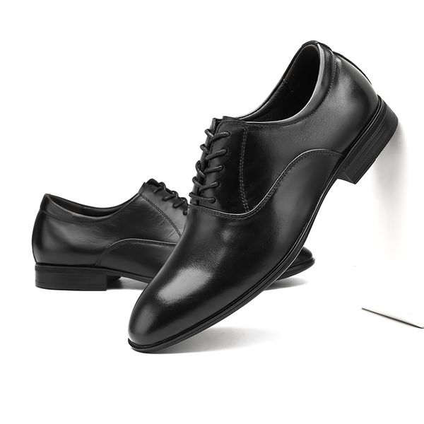 men genuine leather shoes oxford men's dress business shoes lace up flat breathable men's banquet wedding party, Black
men genuine leather shoes oxford men's dress business shoes lace up flat breathable men's banquet wedding party, Black