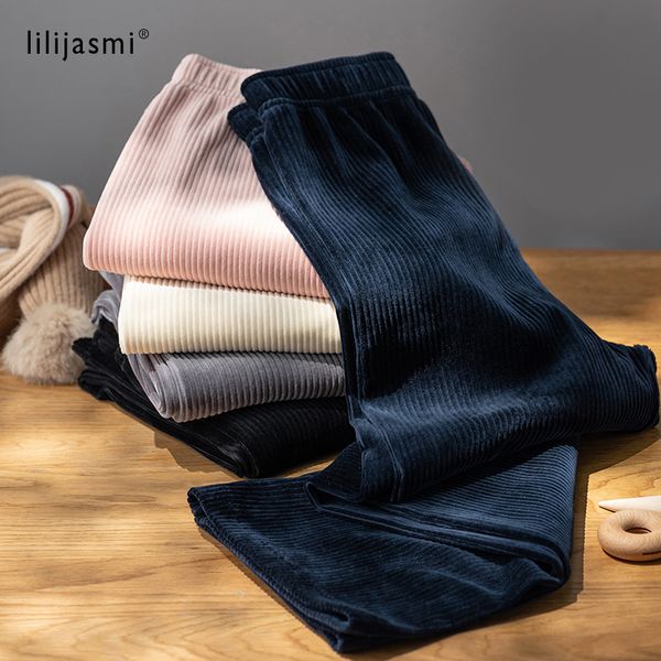 women retro fashion corduroy loose pants slim look high waist long trousers wide leg pants soft velvet fall winter casual, Black;white
women retro fashion corduroy loose pants slim look high waist long trousers wide leg pants soft velvet fall winter casual, Black;white