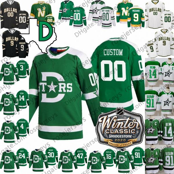 Cu tom dalla tar 2020 winter cla ic any number name 4 miro hei kanen 16 joe pavel ki 24 roope hintz 30 ben bi hop green jer ey, Black;red 
Cu tom dalla tar 2020 winter cla ic any number name 4 miro hei kanen 16 joe pavel ki 24 roope hintz 30 ben bi hop green jer ey, Black;red