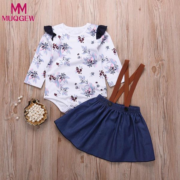 muqgew newborn infant baby girls clothes floral romper jumpsuit denim strap skirt clothing set roupa infantil, White
muqgew newborn infant baby girls clothes floral romper jumpsuit denim strap skirt clothing set roupa infantil, White