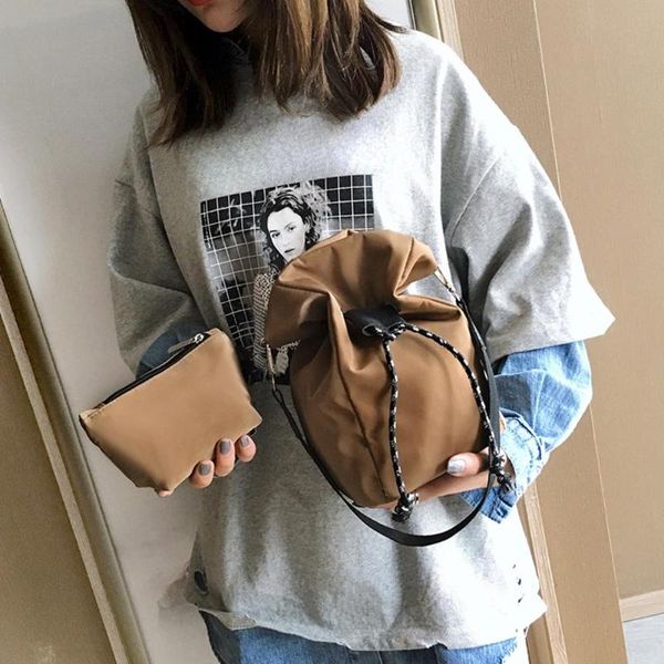 2pcs/set bucket messenger women shoulder bags nylon clutch drawstring satchel personality fashion small bags
2pcs/set bucket messenger women shoulder bags nylon clutch drawstring satchel personality fashion small bags
