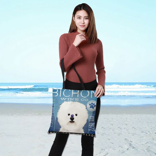 customized ladies shopping linen bag shoulder bag double-sided printing animal text dog pattern reusable folding leisure 43*43cm
customized ladies shopping linen bag shoulder bag double-sided printing animal text dog pattern reusable folding leisure 43*43cm