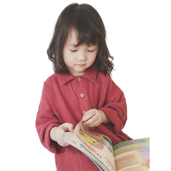 little girls cotton dress long sleeve button-down design solid long outfit wild fashion cute sweet princess dress spring autumn, Red;yellow
little girls cotton dress long sleeve button-down design solid long outfit wild fashion cute sweet princess dress spring autumn, Red;yellow