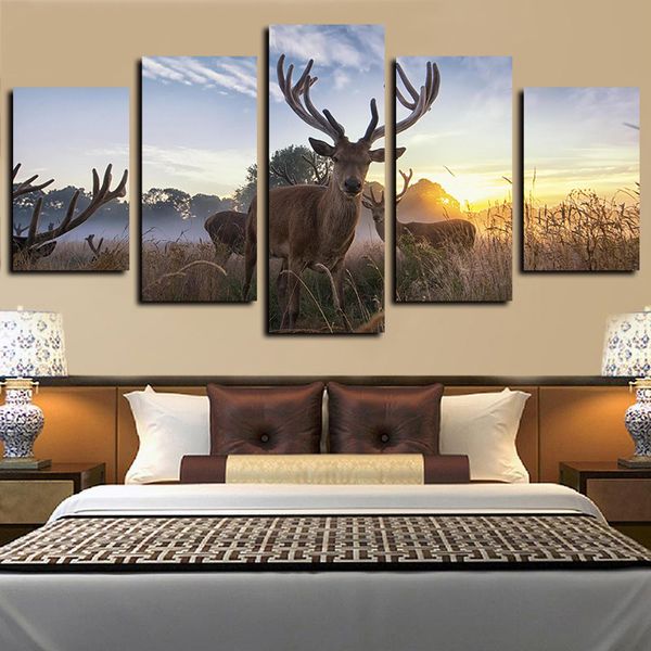 5 panels canvas wall art forest steppe animal reindeers paintings poster print on canvas oil painting pictures wall artworks
5 panels canvas wall art forest steppe animal reindeers paintings poster print on canvas oil painting pictures wall artworks
