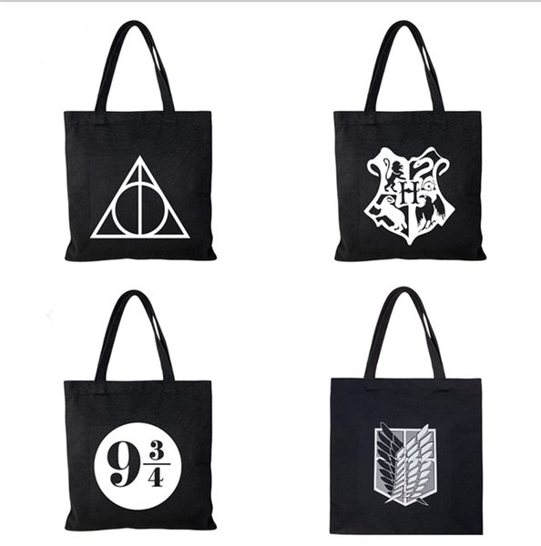 harry potter shoulder bags 3 design fashion printing canvas bag harry potter deathly hallows shopping bags pouch le380, Black
harry potter shoulder bags 3 design fashion printing canvas bag harry potter deathly hallows shopping bags pouch le380, Black