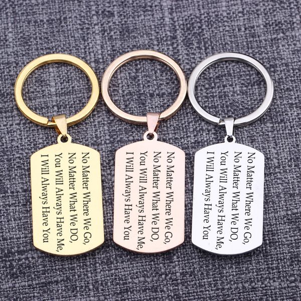 no matter where we go what we do you will always have me loving words couples memorial gift keychain dog tag jewelry keyring, Silver
no matter where we go what we do you will always have me loving words couples memorial gift keychain dog tag jewelry keyring, Silver