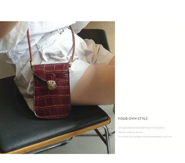 mobile phone bag retro fashion women's zero wallet mini straddle messenger bag women's small single shoulder